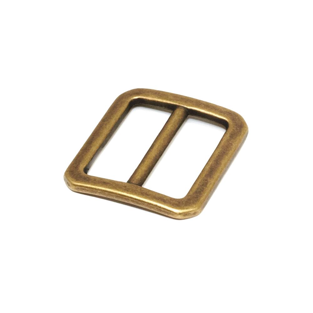 Пряжка регулировочная металл 18 мм, латунь ГР, 6909, 10 шт, BIG