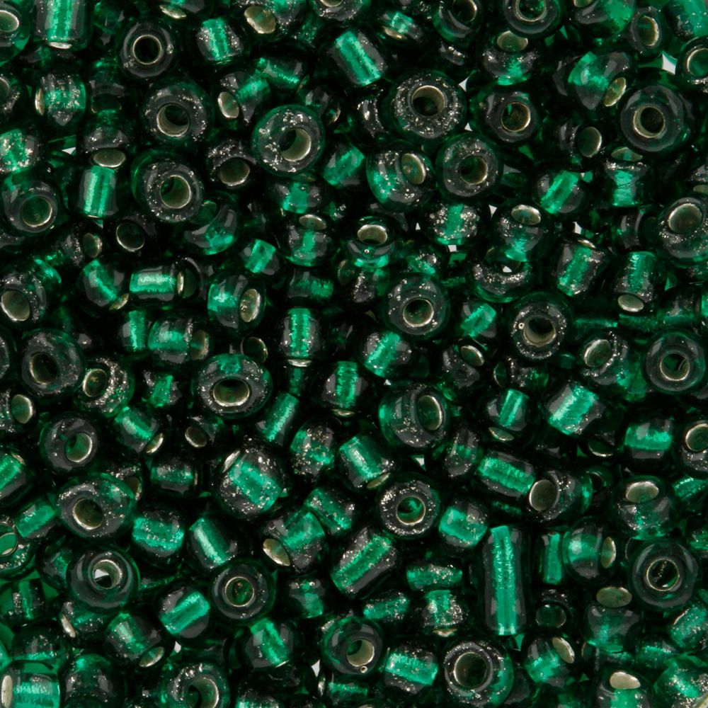 Бисер Zlatka 11/0 (2.1 мм), 100 г (10х10 г), №0053A т.зеленый, GR
