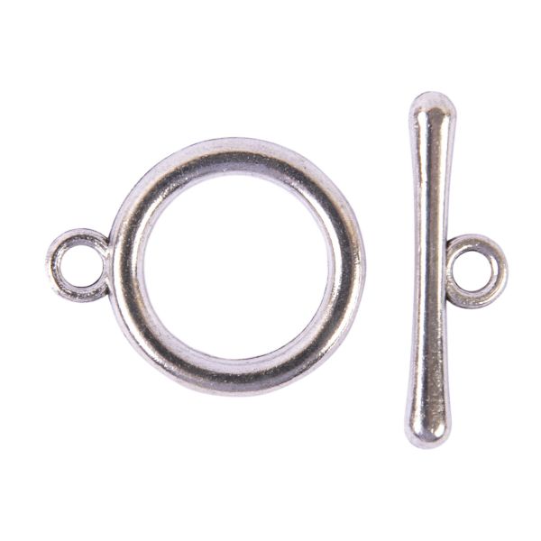 Замок-тогл 15 мм, 5 шт, никель, Zlatka MFT-03