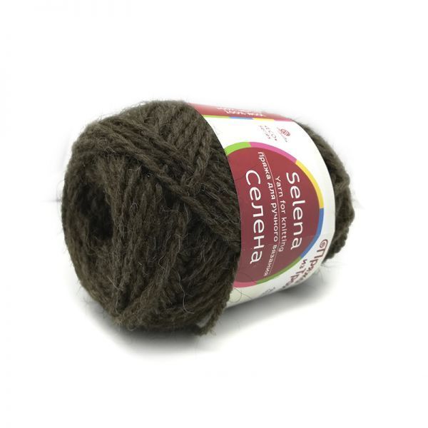 Пряжа Троицкая Селена / уп.5 мот. по 100 г, 160 м, 0251 коричневый