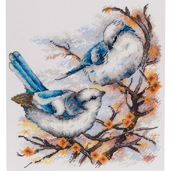 Набор для вышивания нитками МП Студия НВ-924, Пернатые аристократы 20х18 см