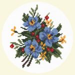 Набор для вышивания нитками РС Студия, Букет 12х12 см