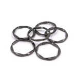 Кольцо литое металл in ⌀40 мм (50 мм внешн.), чер.никель, 6 шт