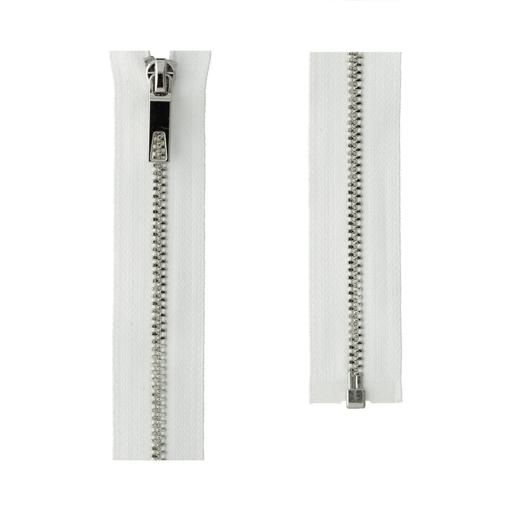 Молния металл Т3 (3 мм) 1 зам., разъем., 60 см, декор, с брелоком серебро, белый брелок DEK Premium, SDV-3 Gamma, 1 шт Молния металл Т3 (3 мм) 1 зам., разъем., 60 см, декор, с брелоком серебро, белый брелок DEK Premium, SDV-3 Gamma, 1 шт