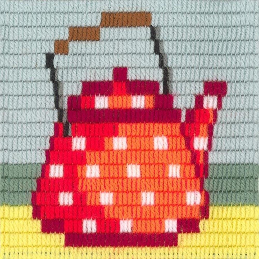 Stitch Me, вертикальный стежок, Чайник 15х15 см