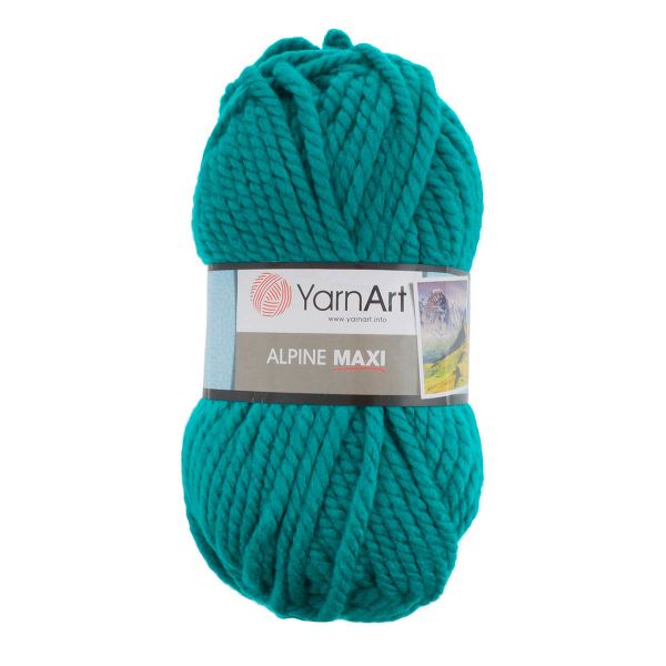 Пряжа YarnArt (ЯрнАрт) Alpine Maxi / уп.2 мот. по 250 г, 105м, 675 изумрудный