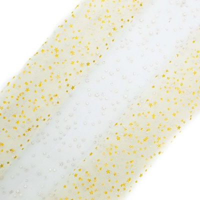 Фатин со звездочками 50х50см, беж, AR1371