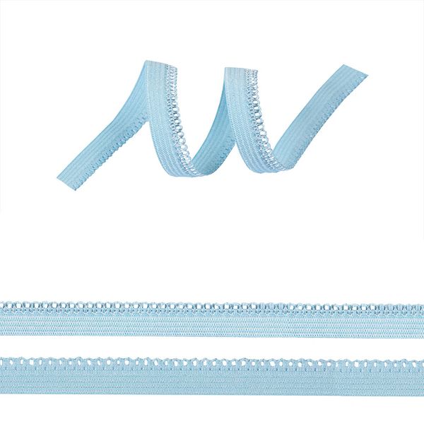 Резинка бельевая (ажурная) 10.0 мм / 100 метров, F183 голубой