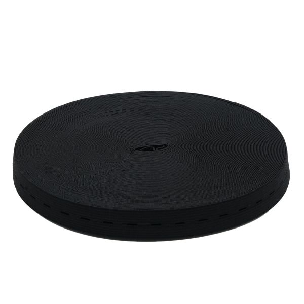 Резинка перфорированная 20.0 мм / 25 метров, черный