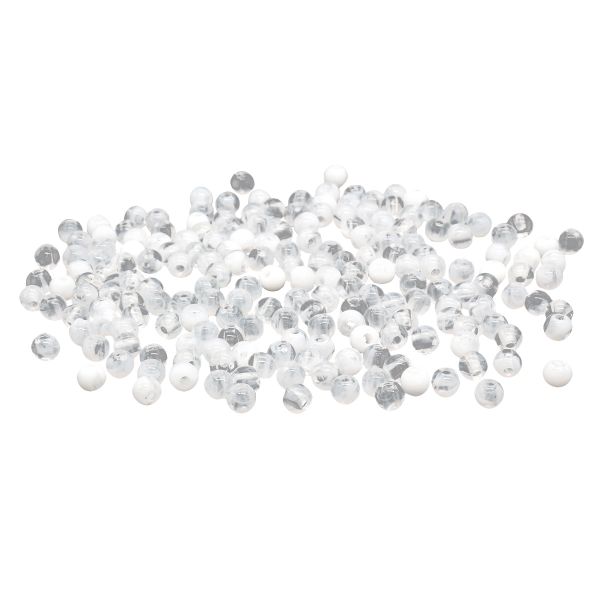 Бусины пластик ⌀4 мм, полупрозрачные, 20 г, 600±20 шт, Astra&Craft, 033 прозрачный