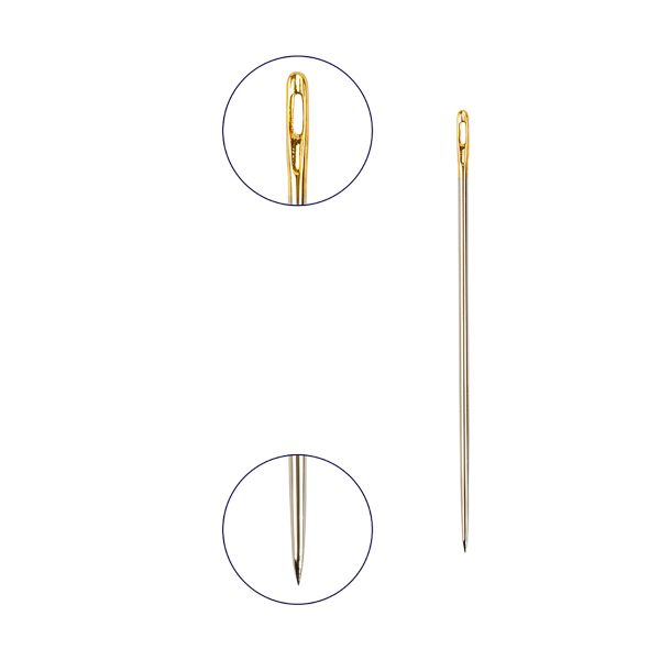 Иглы ручные для шитья №3-9, 20 шт, острые, Gamma N-301