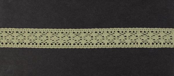 Кружево вязаное (тесьма) 26 мм, цв.оливковый, Alfa, 25 метров, AF-168-007