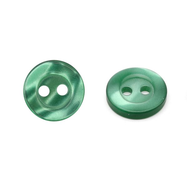 Пуговицы 2 прокола 18L, 11 мм, (col. 07 (зеленый)), CB-M-10, 144 шт