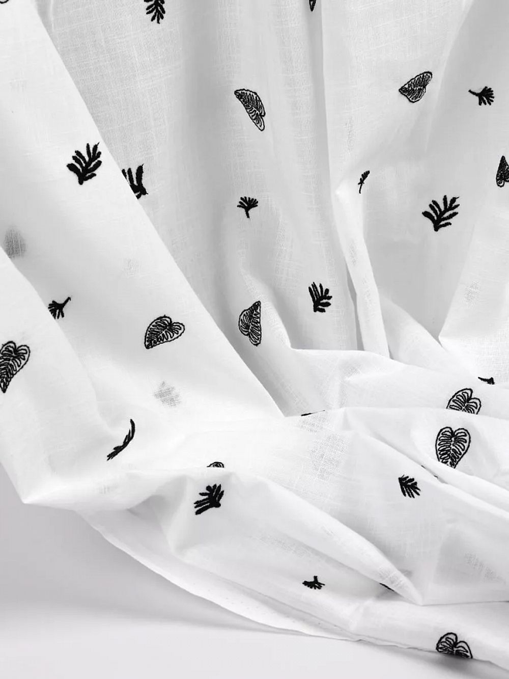 Ткань шитьё (прошва) 100 г/м², 150 см / 2 метра, TBY.Emb.A823.2.2, цв.02 белый