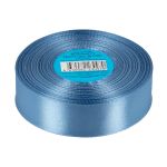 Лента атласная 1-сторонняя 25.0 мм / 33±2 метра, №526L(16-4118) т.голубой, Gamma