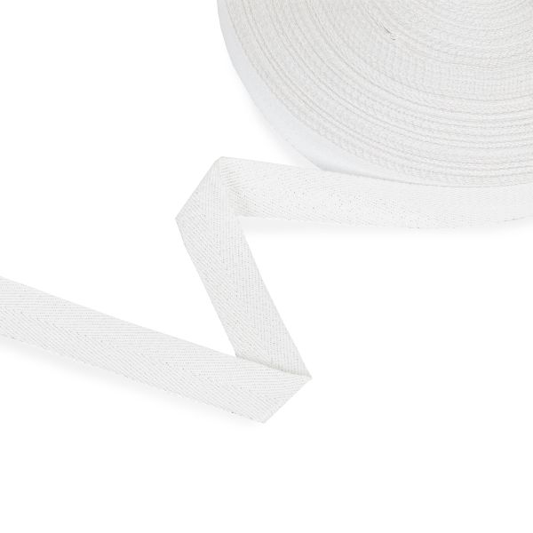 Тесьма (лента) киперная п/э с люрексом 20 мм / 50 метров, белый-серебристый/white-silver, Gamma TPTL-20