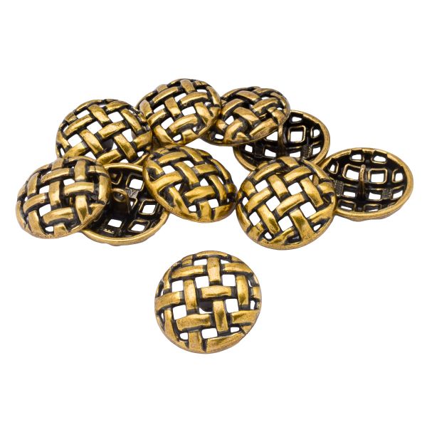 Пуговицы на ножке 36L=23 мм, металл, Bronze (бронза), 10 шт, MP11