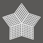 Канва пластиковая 9х9 см, 10 шт, 100% полиэтилен, звезда малая, Gamma KPL-07