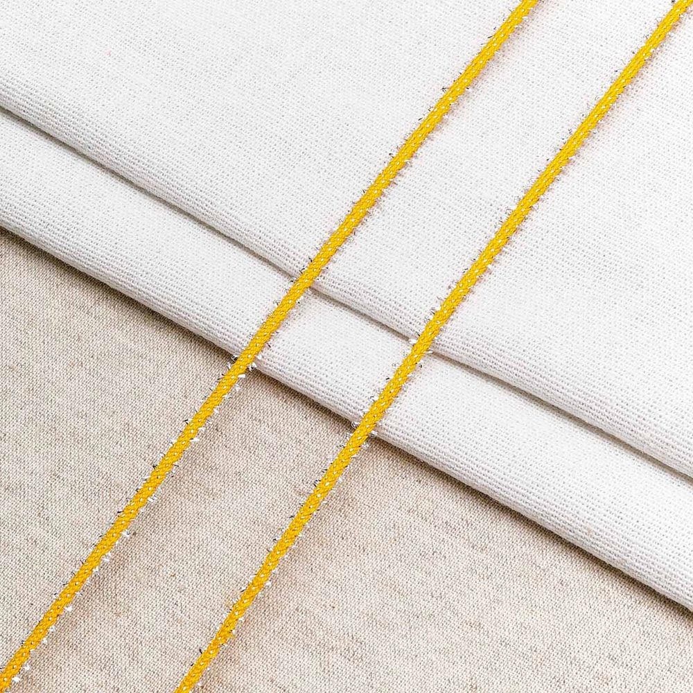 Шнур отделочный плетеный ⌀6.0 мм / 30 метров, желтый, С887Г7