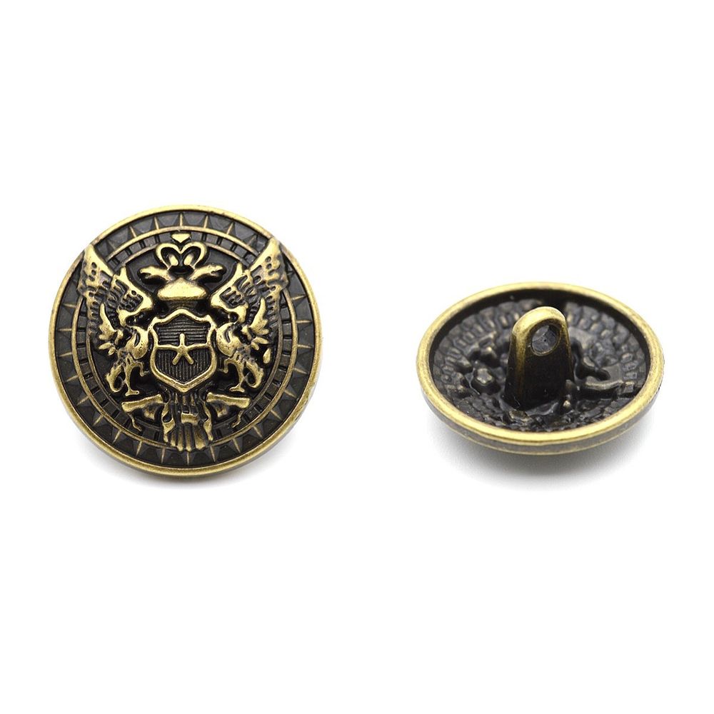 Пуговицы на ножке 28L (18мм), металл (OB бронза), 36 шт, ME 643