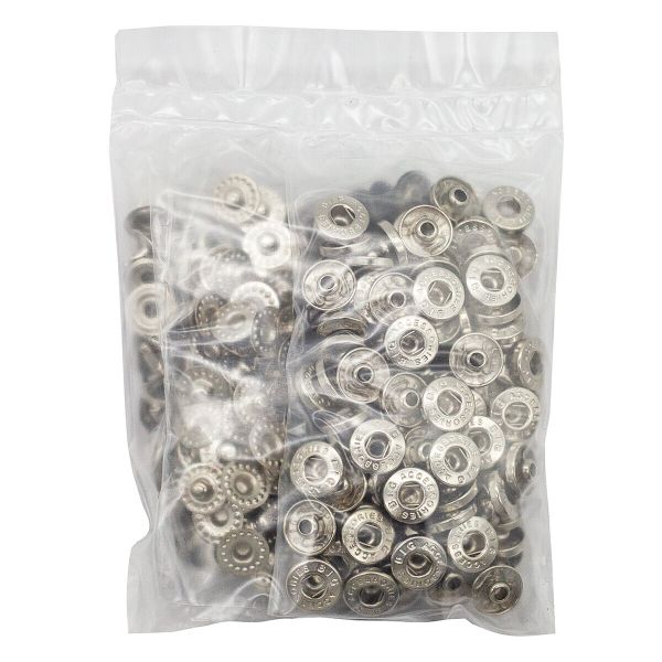 Кнопка Альфа (S-образная) ⌀10.0 мм, ≈100 шт, нерж.сплав, чер/эмаль, BIG