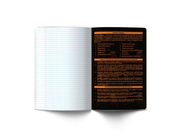 Тетрадь со справочным материалом Эволюция, глянцевая ламинация, A5+ 48 л. на скобе 65 г/м², белизна 100%, 10 шт, клетка, 00887 Основы безопасности и защиты Родины, Светоч 48Т5