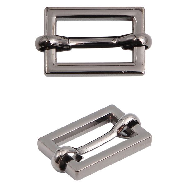 Рамка регулировочная металл литая с подвижной планкой 15 мм /20х14 мм, ⌀2.5 мм/, чер.никель, 4 шт