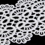 Кружево гипюр (плетёное) 65 мм / 9.14 метров, C501 белый