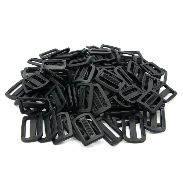 Пряжка, ПА, черный, 25 мм, 100 шт