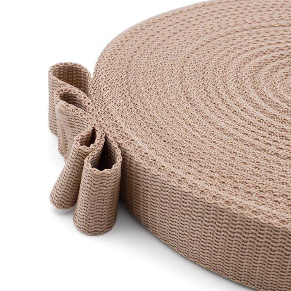 Стропа (ременная лента) 30 мм / 25 метров, толщ. 1.0 мм, [15.8 г/пог.м], 100% п/э, 24 кремовый