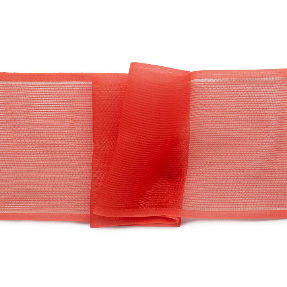 Лента для бантов (капрон) _8 см, 25 м (коралл) С3501