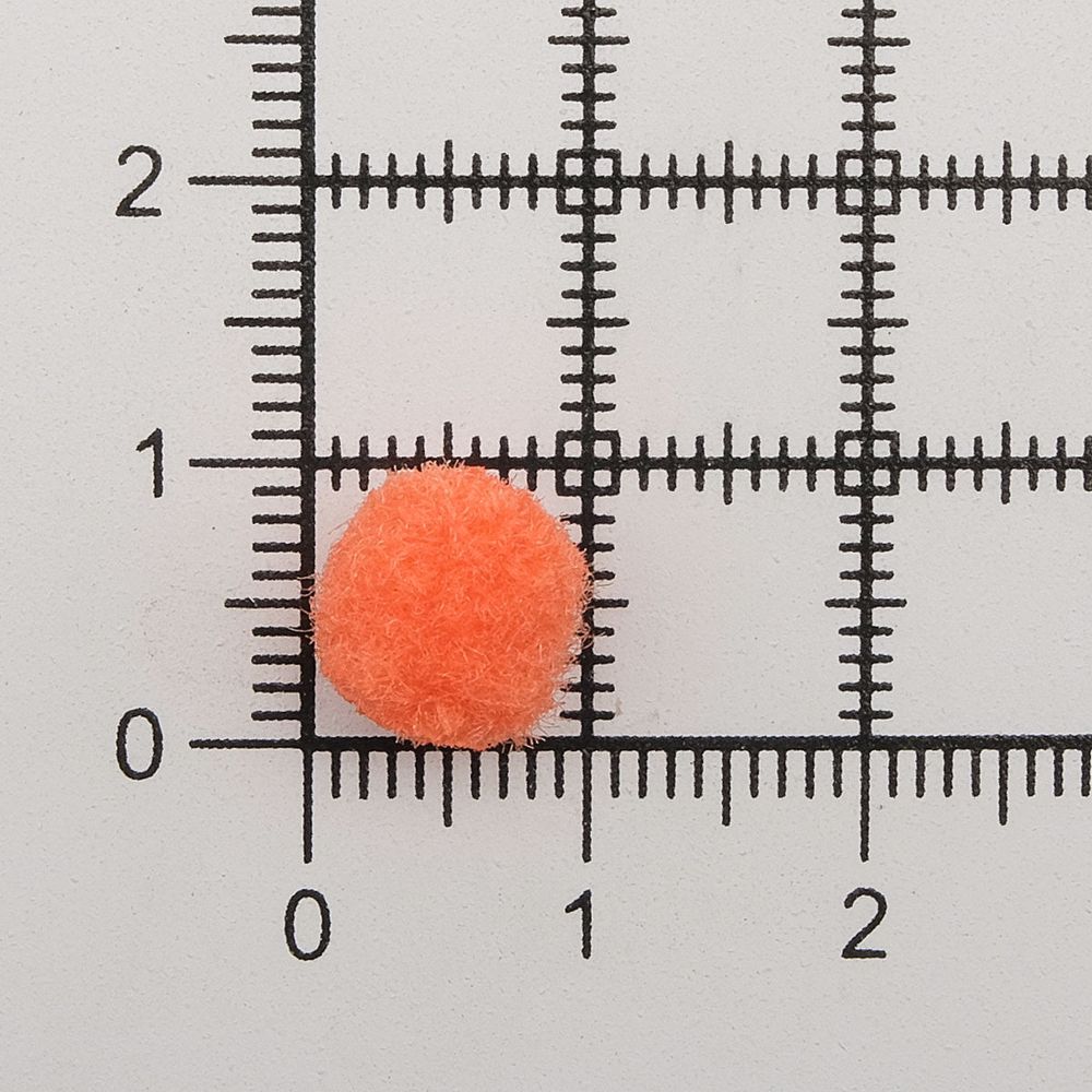 Помпоны декоративные ⌀10мм, 100 шт/упак, Astra&Craft (PA-005 оранжевый)