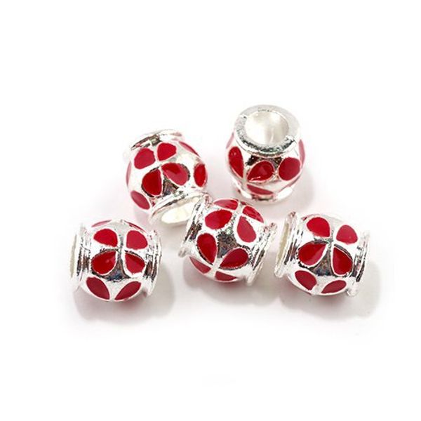 Бусины металл с эмалью 10х10 мм, №2 in ⌀5 мм, 10 шт, Tesoro