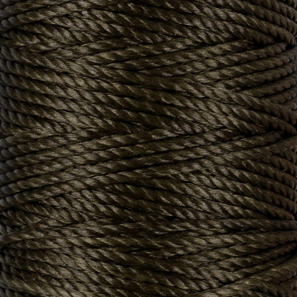 Нитки для кожи вощёные (полиэстер) 40 м, 012 т. зеленый, LC-006, Промысел