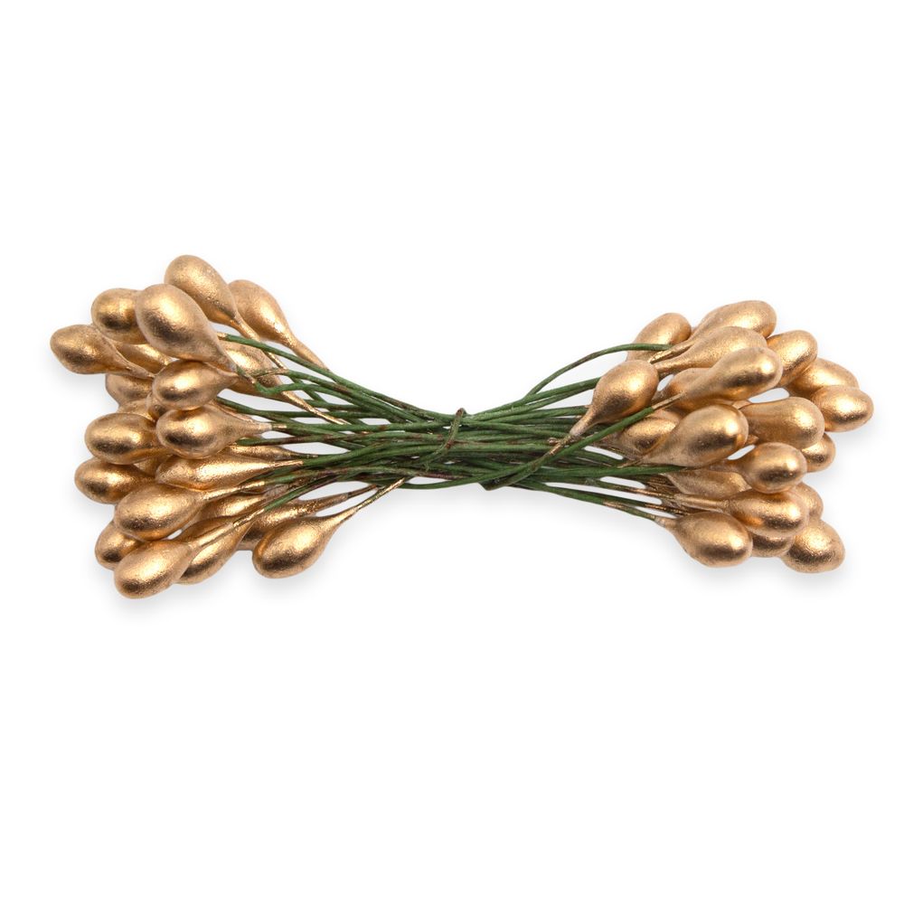 Тычинки для искусственных цветов 0,5х6см, вес 10гр. (7 золотой), AR561