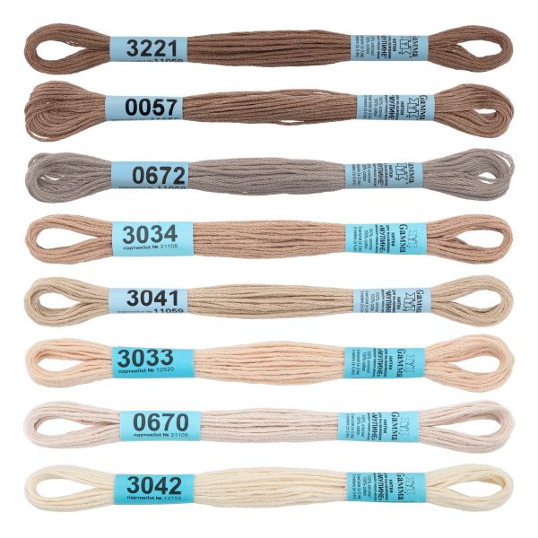 Мулине Gamma 100% хлопок, цв.cappuccino, 8 мотков по 8 метров