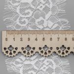 Кружево шантильи (реснички) на сетке 85 мм, белый, 3 метра