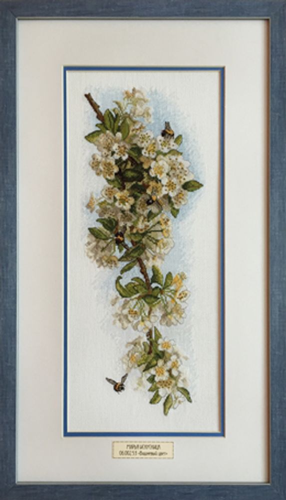 Вышитая картина Марья Искусница, Вишневый цвет, 30х55 см