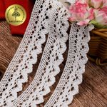 Кружево вязаное (тесьма) 30 мм, 6585 цв.02 белый, 25м, Kruzhevo