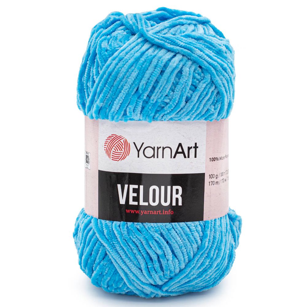 Пряжа YarnArt (ЯрнАрт) Velour / уп.5 мот. по 100 г, 170м, 850 бирюза