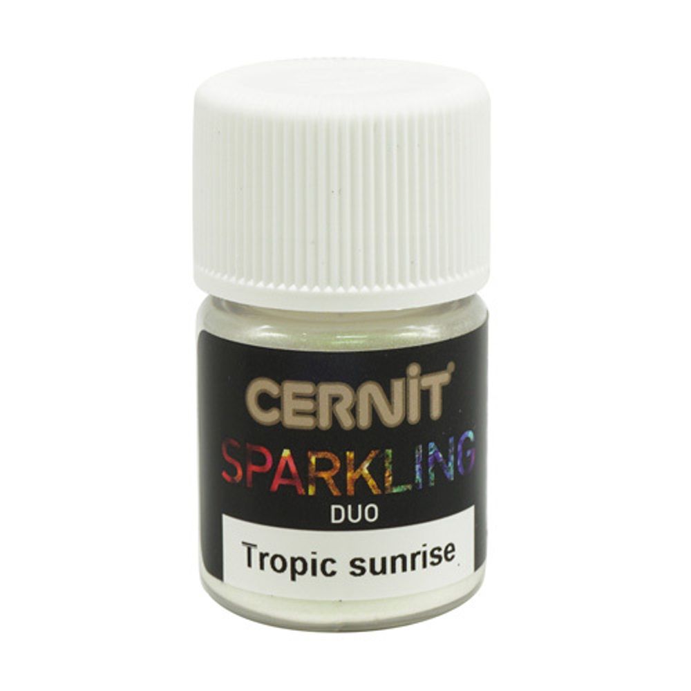 Мика-порошок, слюда Duo/двойной эффект "Sparkling Powder" 2гр. Cernit, 003 tropic sunrise/тропический восход