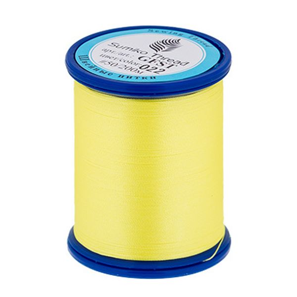Нитки вышивальные SumikoThread 200 м, (219 ярд), 022 яр.желтый