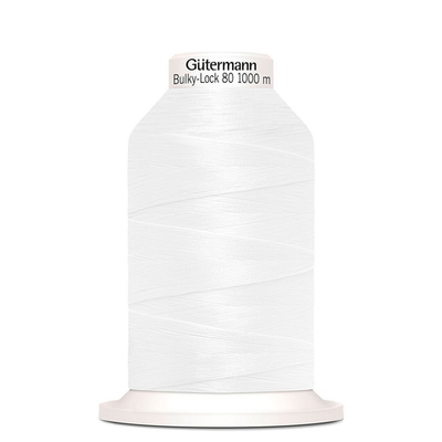 Нитка текстурированная Gutermann Bulky-Lock 80, 1000 м, _800 белый, 1 катушка