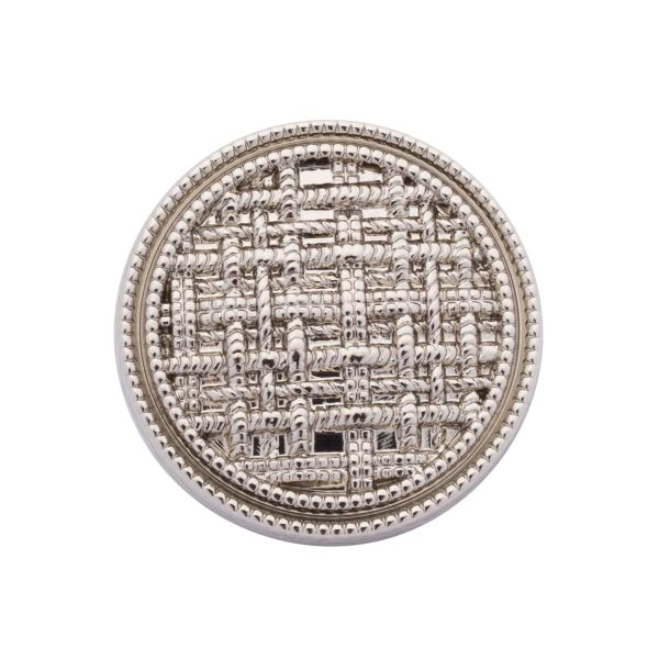 Пуговицы на ножке 28L=18 мм, металл, Silver (серебристый), 10 шт, MP06