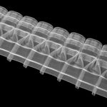 Лента (тесьма) шторная: сборка буфы (1:2) 100 мм / 50 метров, прозрачный, OZ-IS 4368 MP