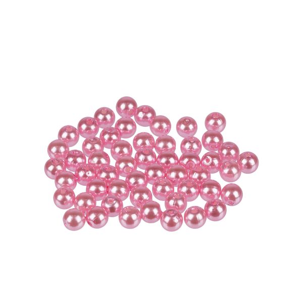 Бусины пластик ⌀6 мм, 50±2 шт, №07 гр.розовый, Zlatka PB-1