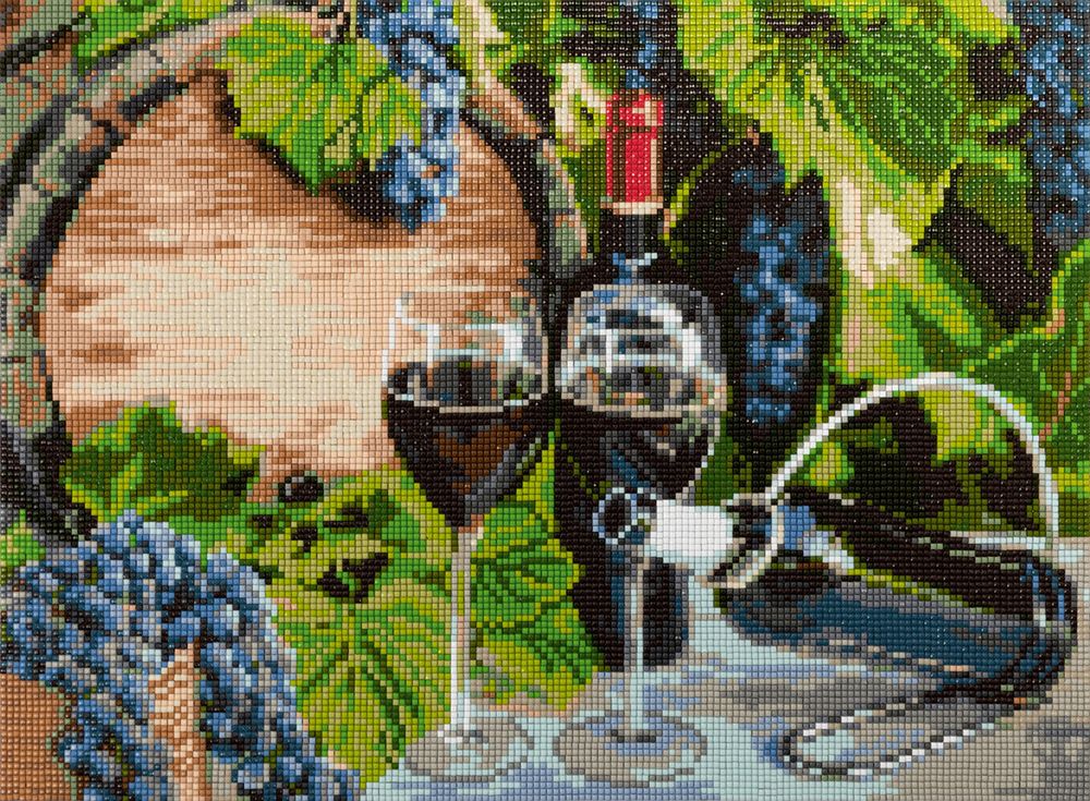 Алмазная (кристальная) мозаика Фрея, на подрамнике Виноградный день, 30х40 см