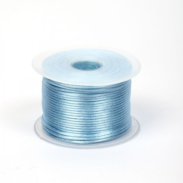 Шнур атласный корсетный ⌀2.0 мм / 50 метров, 4308 голубой