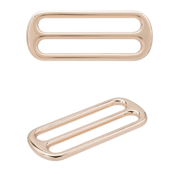 Пряжка регулировочная металл литая 49.0 мм (60х25мм), золото, МВ2342, 6 шт