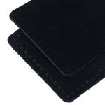 Заплатки пришивные из замши, квадрат 6см с перфорацией, 2 шт, 100% кожа, 20 черный, 59112